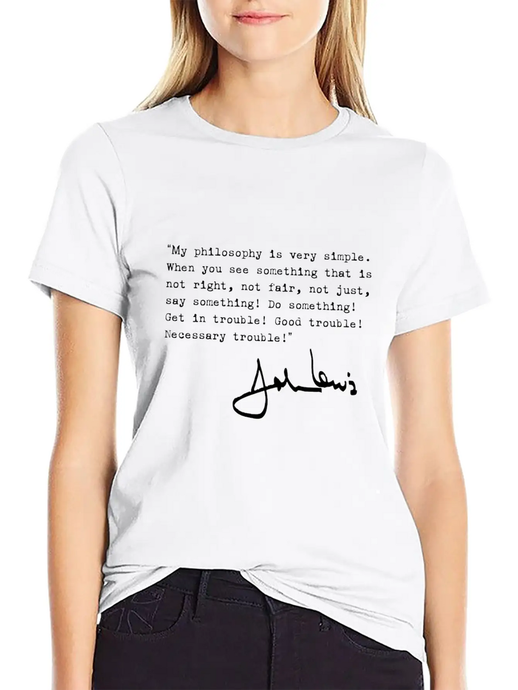 Get In Good Necessary Trouble Shirt Gift For Socia Timeless Short Sleeve Tee – Comfy And Minimalist Design