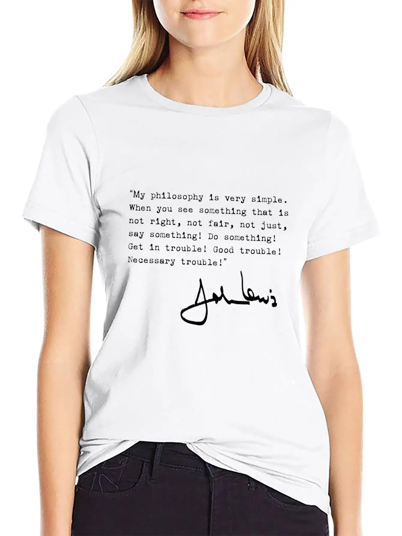 Get In Good Necessary Trouble Shirt Gift For Socia Timeless Short Sleeve Tee – Comfy And Minimalist Design