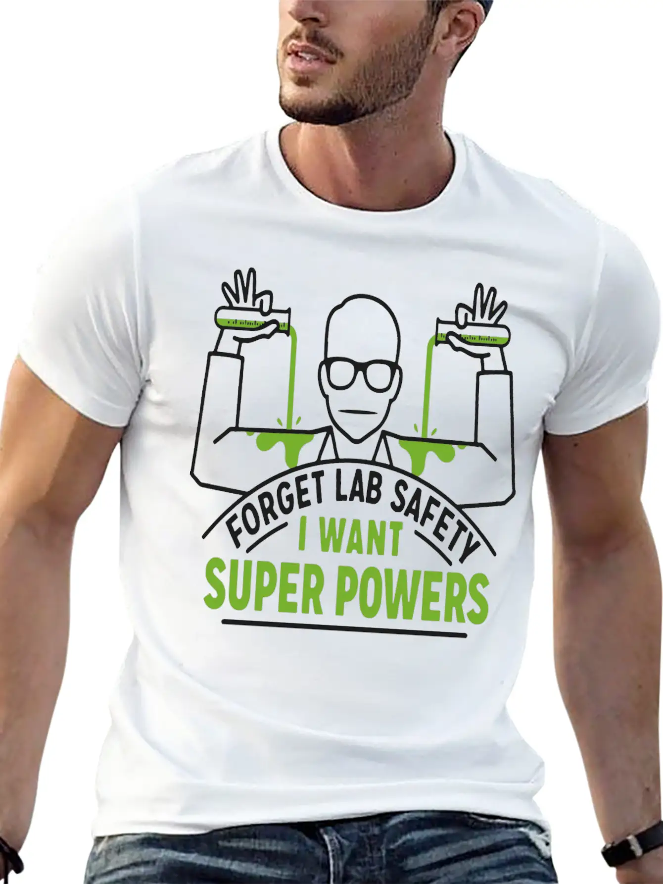 Get Lab Safety Humour Logo Funny Gift Stylish Everyday T-Shirt – Unisex Basic Cotton Tee
