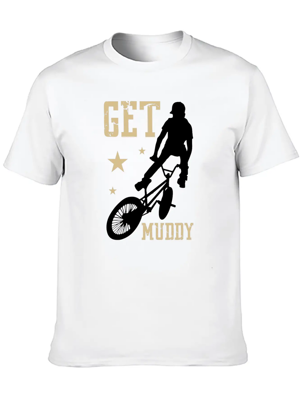 Get Muddy Riding Bicycle Healthy Lifestyle Travel Basic Graphic T-Shirt – Daily Comfort In Soft Cotton