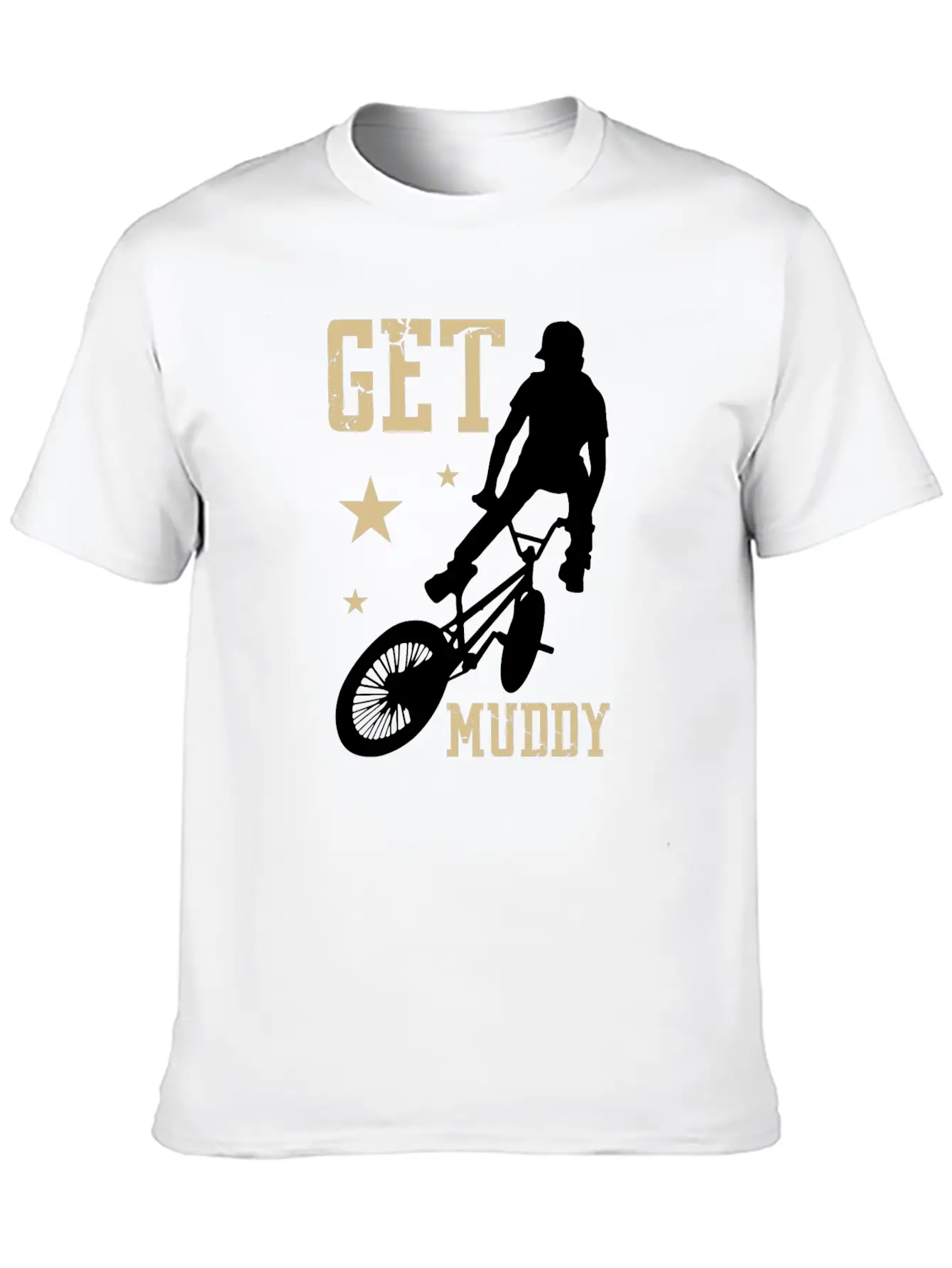 Get Muddy Riding Bicycle Healthy Lifestyle Travel Basic Graphic T-Shirt – Daily Comfort In Soft Cotton