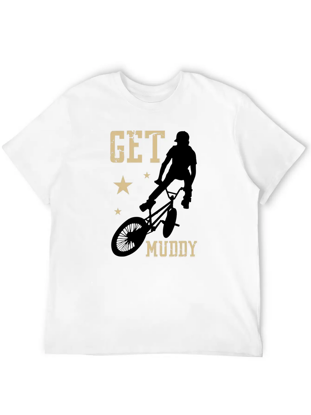 Get Muddy Riding Bicycle Healthy Lifestyle Travel Basic Graphic T-Shirt – Daily Comfort In Soft Cotton