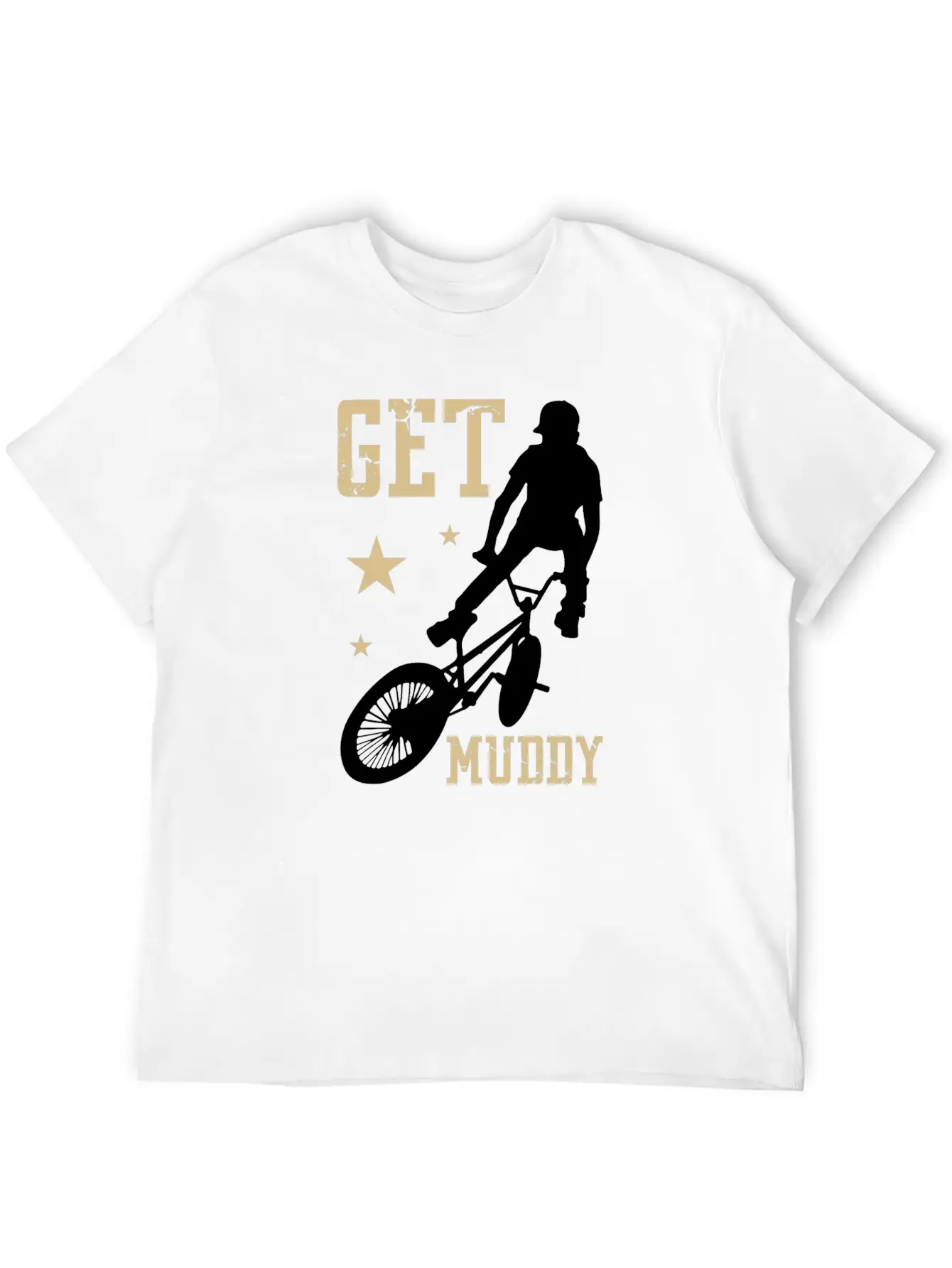 Get Muddy Riding Bicycle Healthy Lifestyle Travel Basic Graphic T-Shirt – Daily Comfort In Soft Cotton