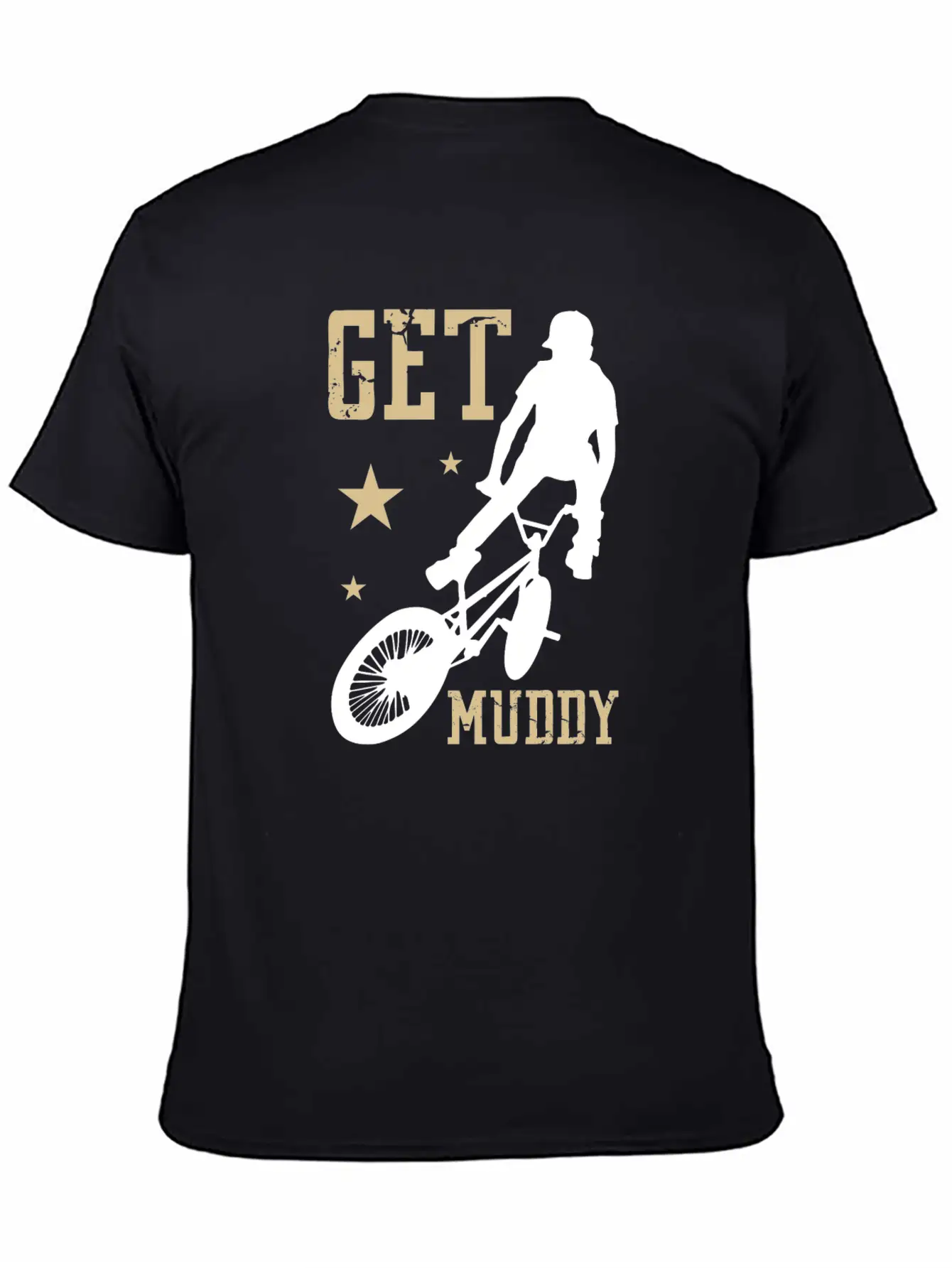 Get Muddy Riding Bicycle Healthy Lifestyle Travel Basic Graphic T-Shirt – Daily Comfort In Soft Cotton