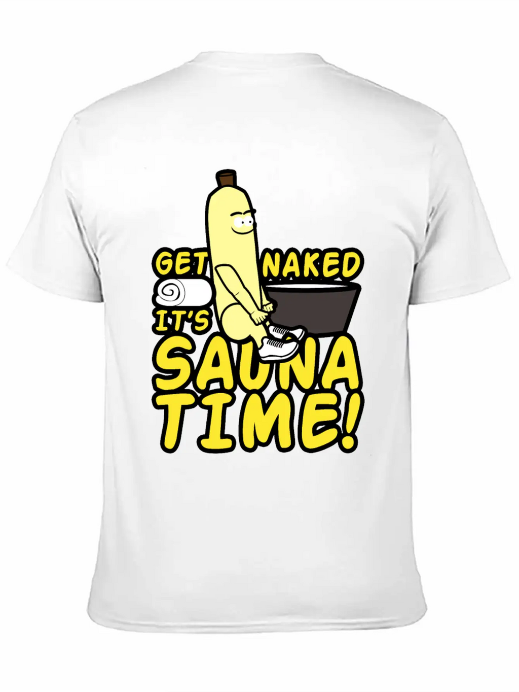 Get Naked It`s Saunatime Timeless Short Sleeve Tee – Comfy And Minimalist Design