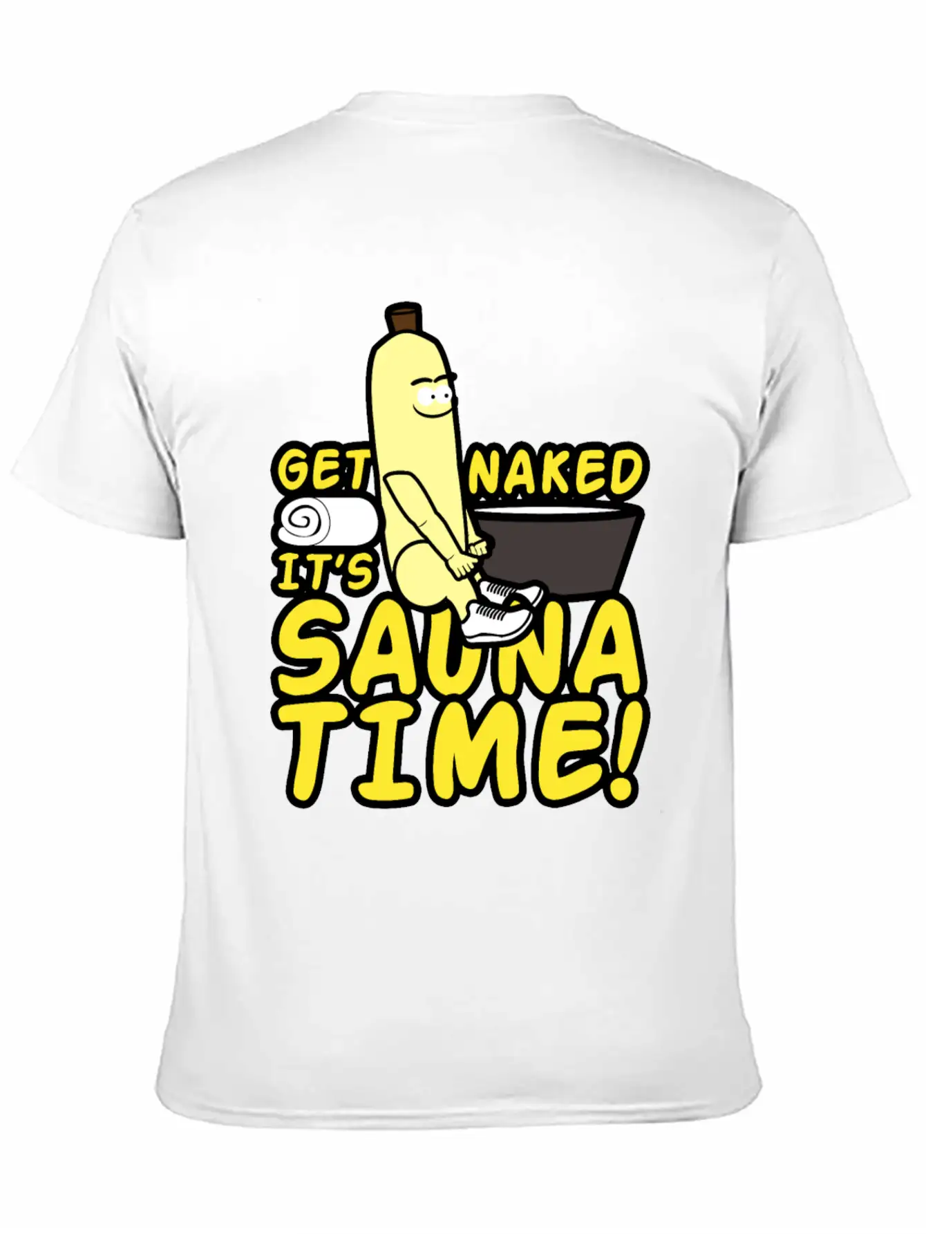 Get Naked It`s Saunatime Timeless Short Sleeve Tee – Comfy And Minimalist Design