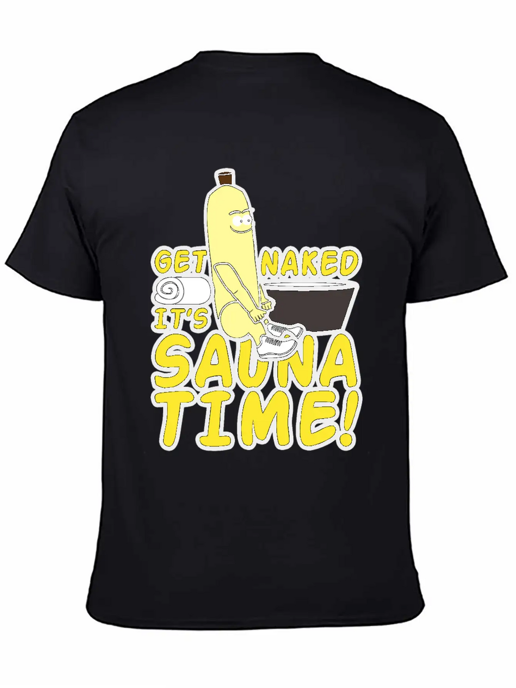Get Naked It`s Saunatime Timeless Short Sleeve Tee – Comfy And Minimalist Design