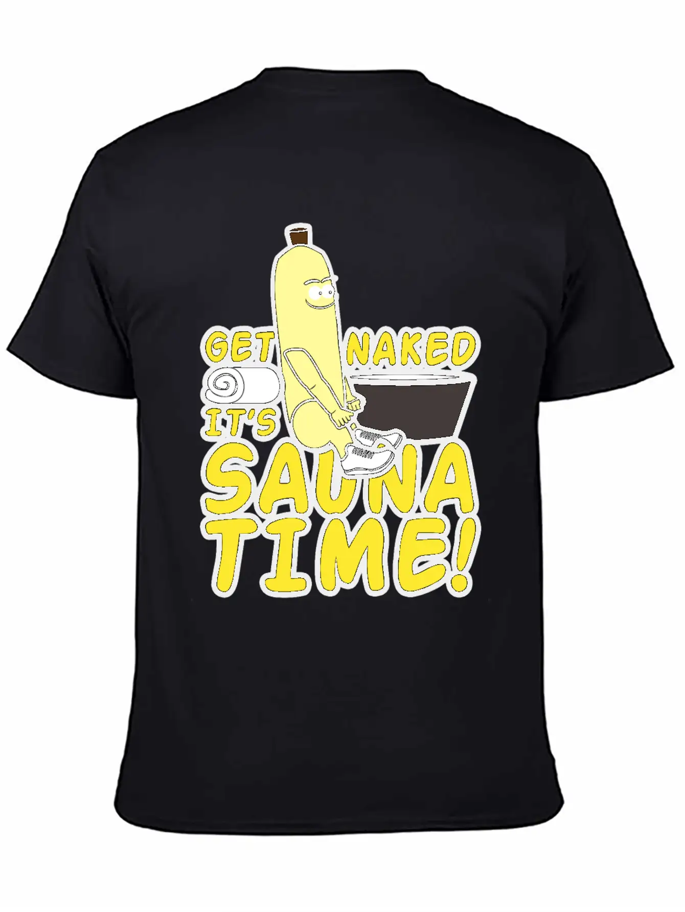 Get Naked It`s Saunatime Timeless Short Sleeve Tee – Comfy And Minimalist Design