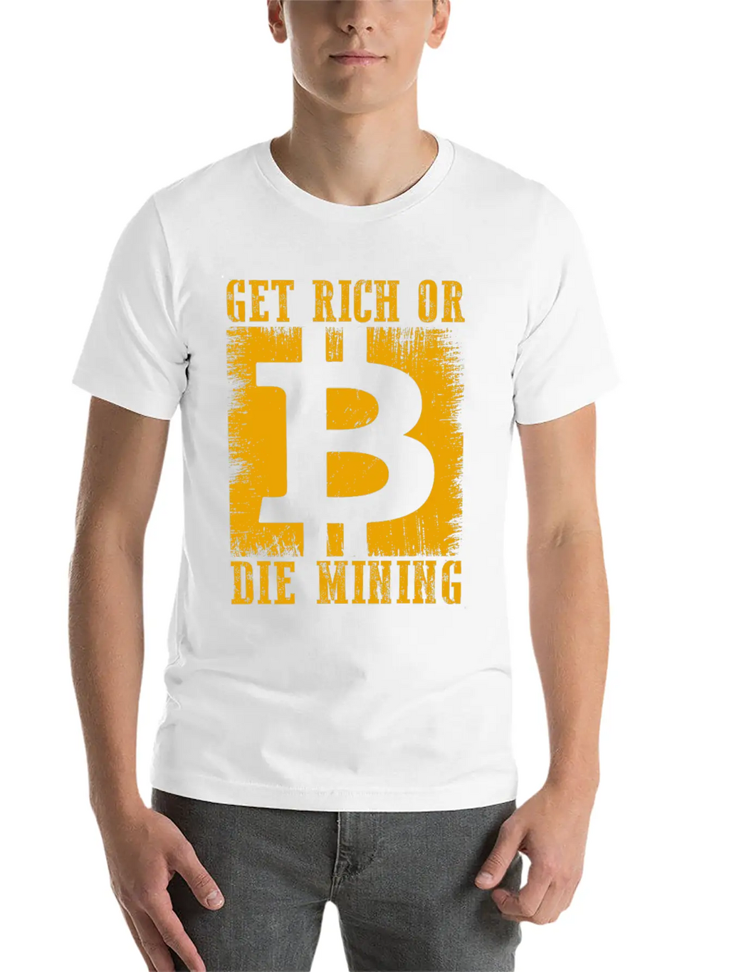 Get Rich Or Die Mining Basic Graphic T-Shirt – Daily Comfort In Soft Cotton