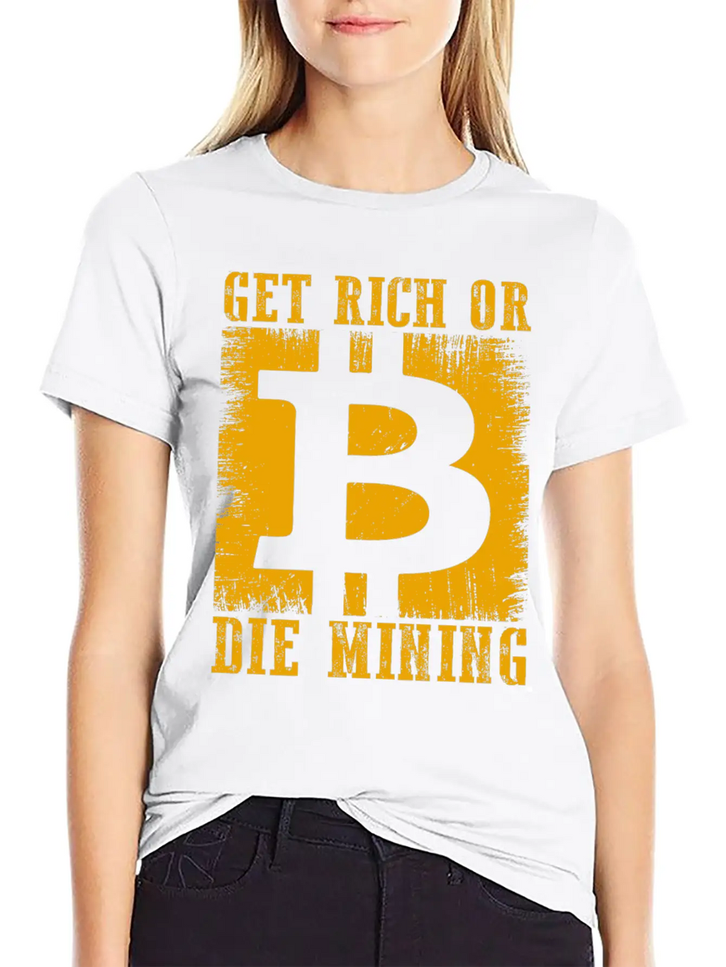 Get Rich Or Die Mining Basic Graphic T-Shirt – Daily Comfort In Soft Cotton