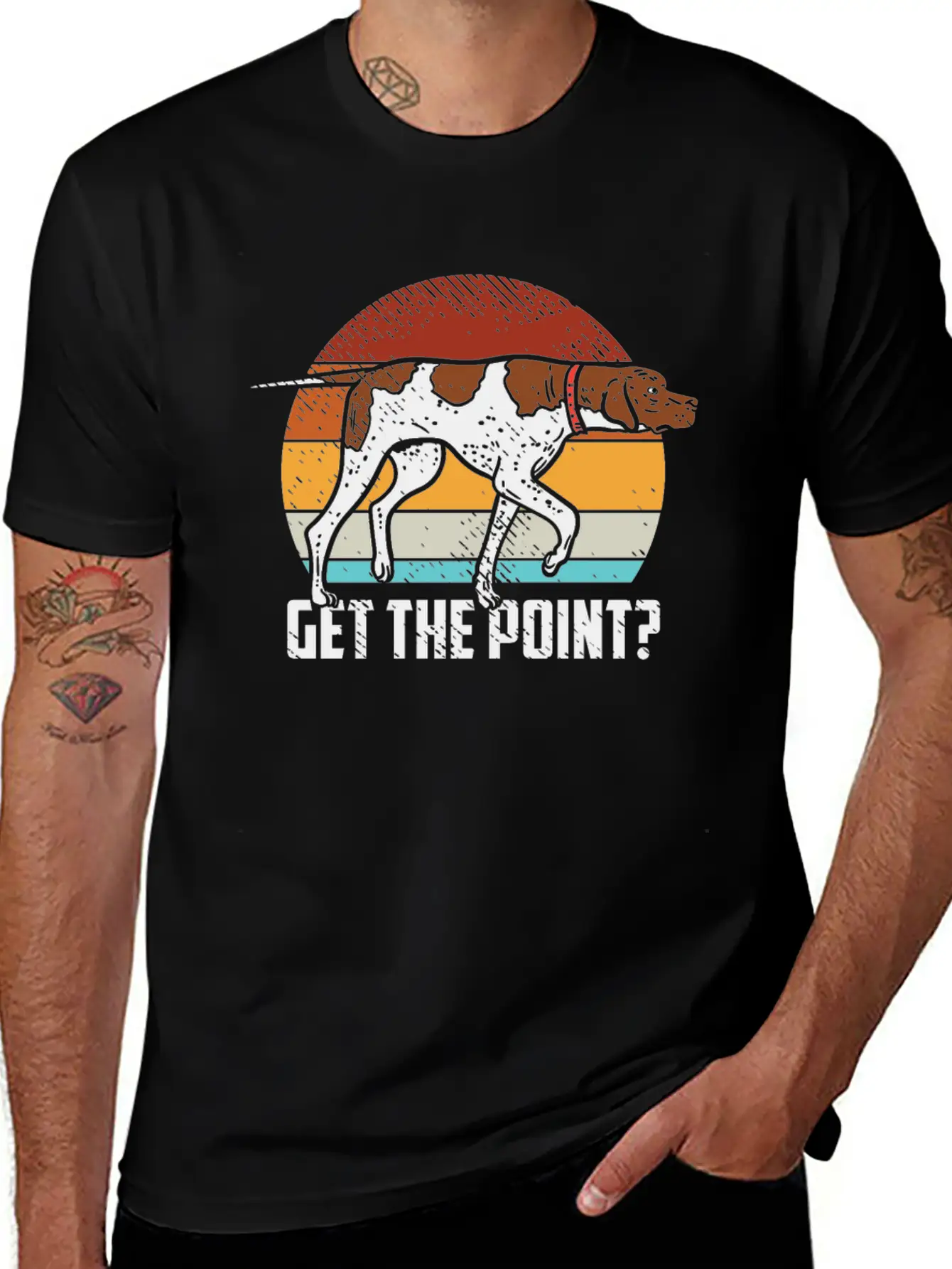Get The Point German Shorthaired Pointer Dog GSP B Unisex Casual T-Shirt – Clean Design For Daily Comfort
