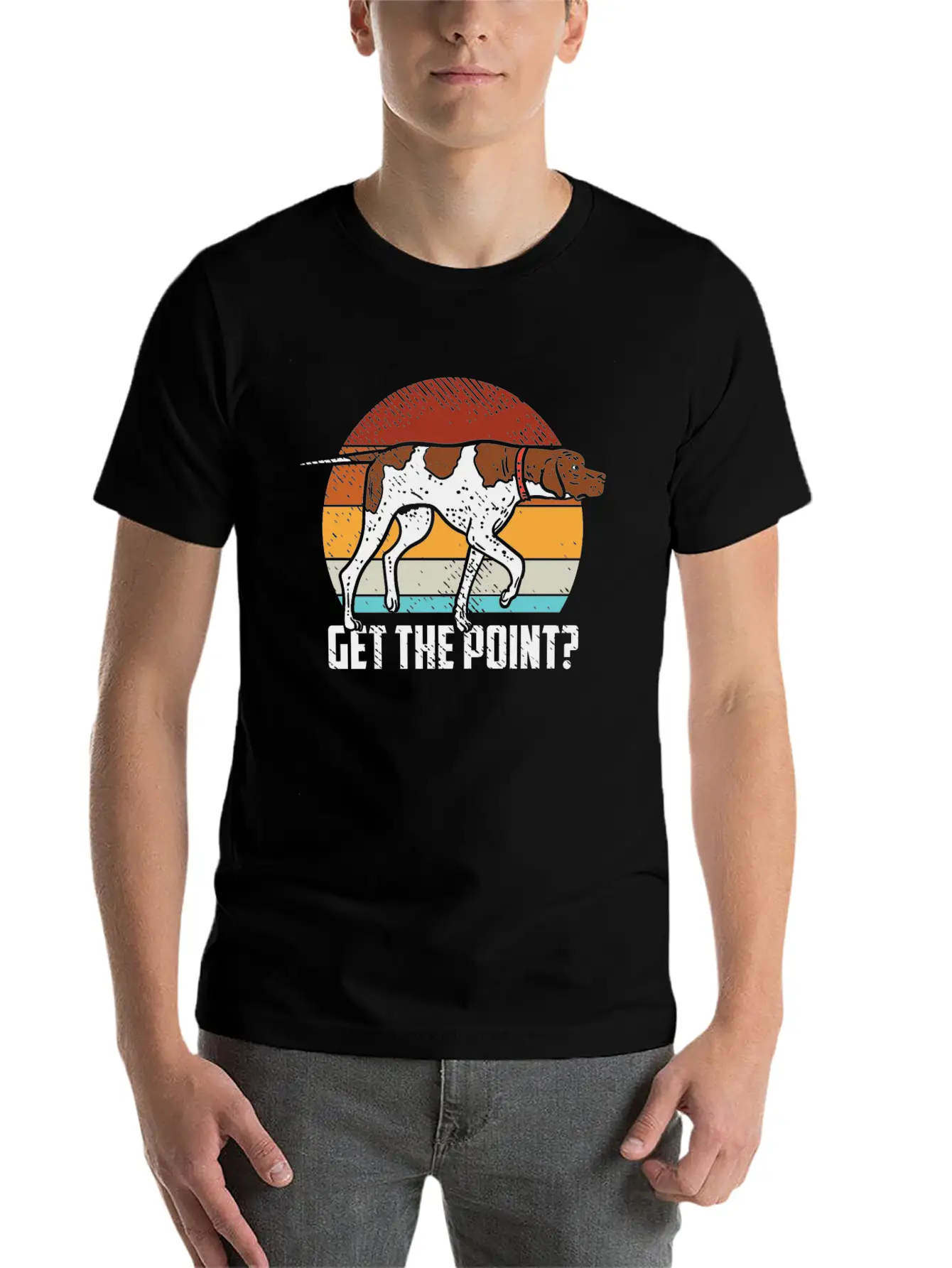 Get The Point German Shorthaired Pointer Dog GSP B Unisex Casual T-Shirt – Clean Design For Daily Comfort