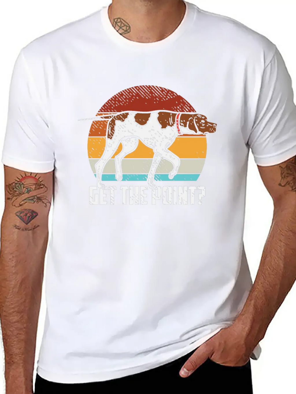 Get The Point German Shorthaired Pointer Dog GSP B Unisex Casual T-Shirt – Clean Design For Daily Comfort
