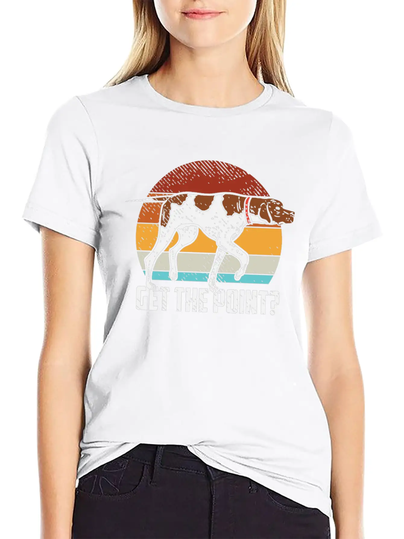 Get The Point German Shorthaired Pointer Dog GSP B Unisex Casual T-Shirt – Clean Design For Daily Comfort