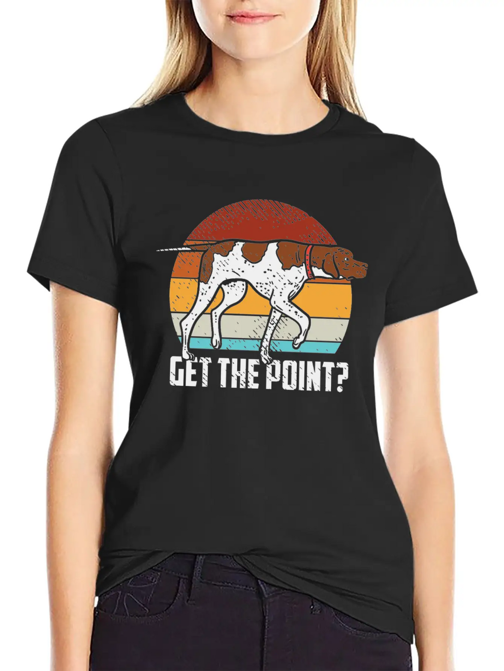 Get The Point German Shorthaired Pointer Dog GSP B Unisex Casual T-Shirt – Clean Design For Daily Comfort
