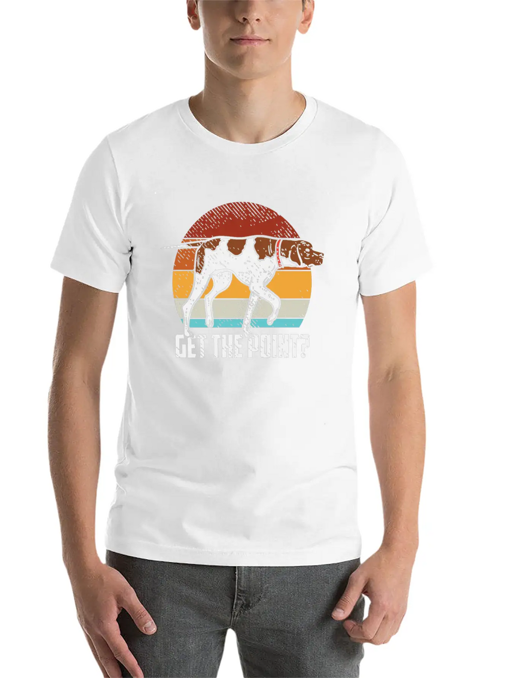 Get The Point German Shorthaired Pointer Dog GSP B Unisex Casual T-Shirt – Clean Design For Daily Comfort