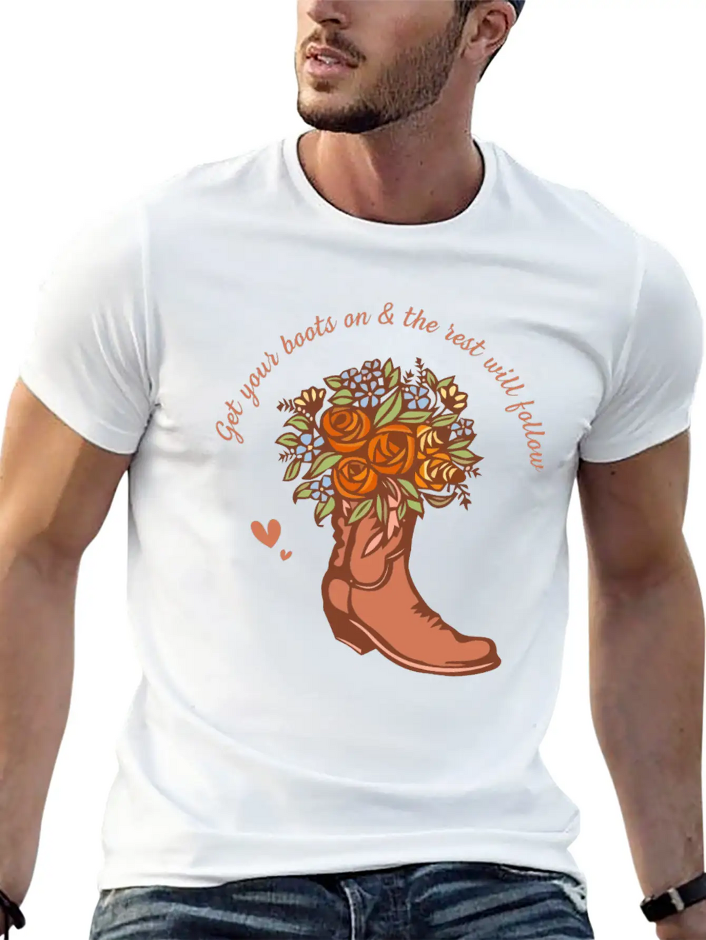Get Your Boots On & The Rest Will Follow Timeless Short Sleeve Tee – Comfy And Minimalist Design