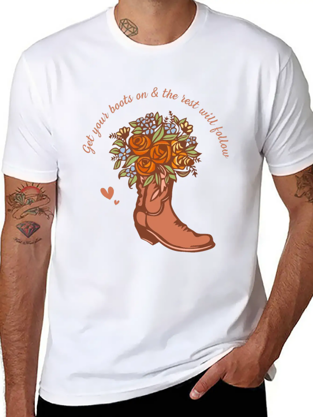 Get Your Boots On & The Rest Will Follow Timeless Short Sleeve Tee – Comfy And Minimalist Design