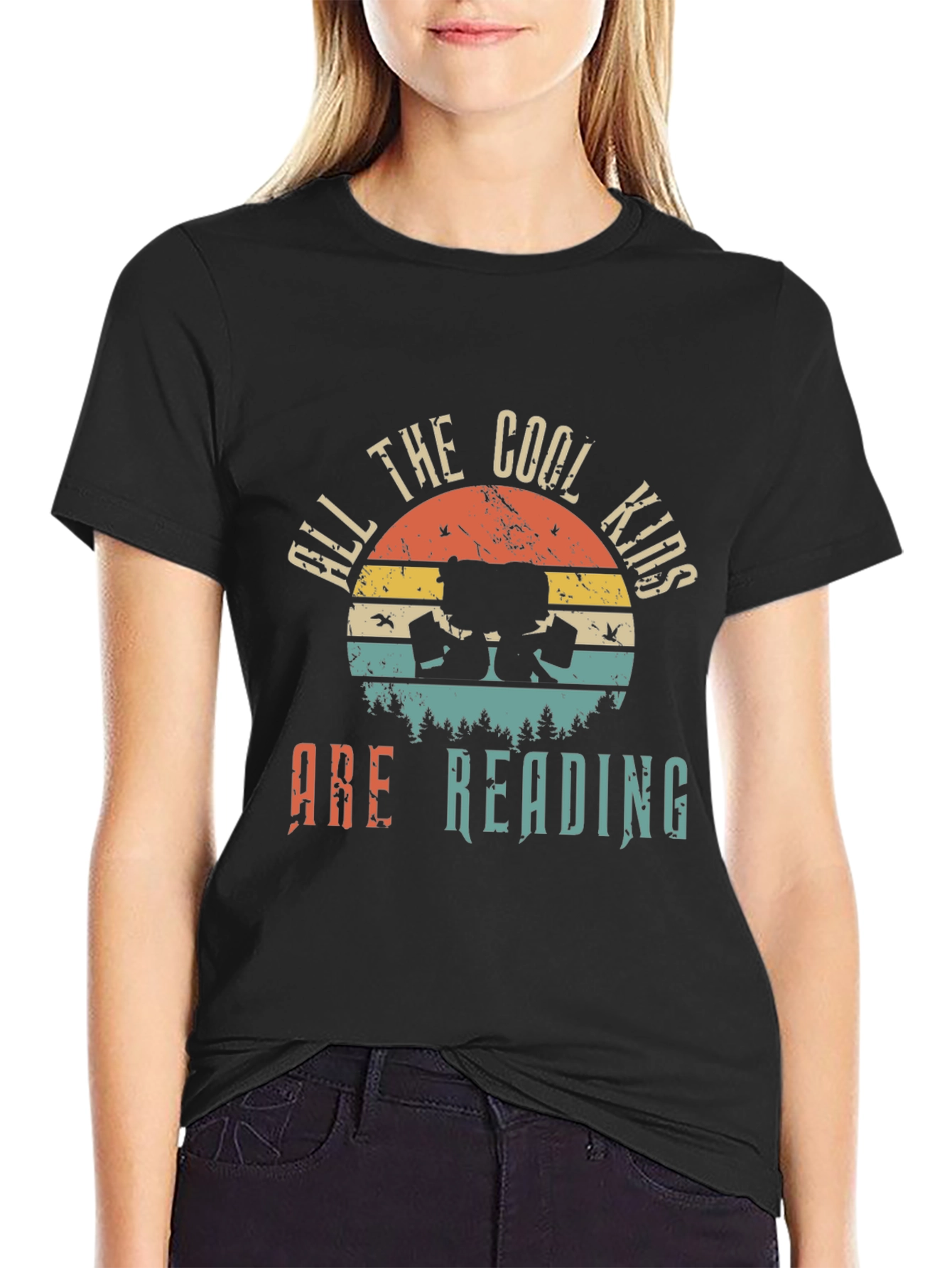 Cool Kids Reading T-Shirt - Vintage Style Tee