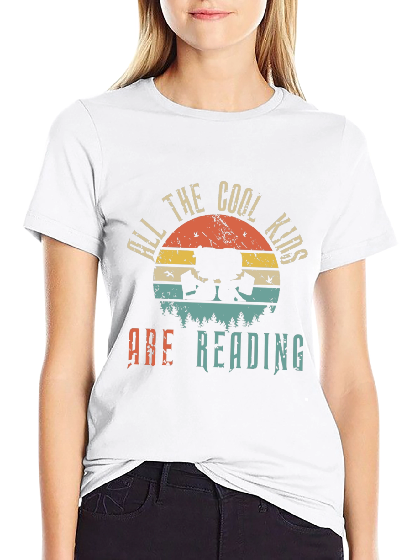 Cool Kids Reading T-Shirt - Vintage Style Tee