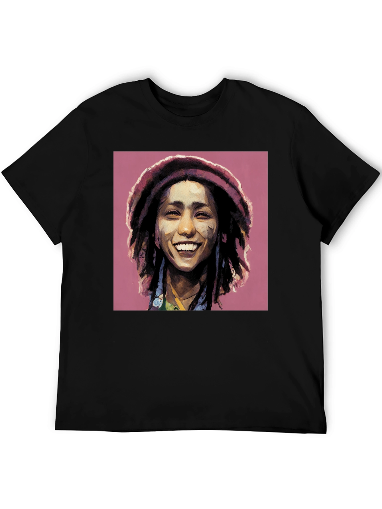 Rasta Portrait Graphic Tee - Cool Casual Style