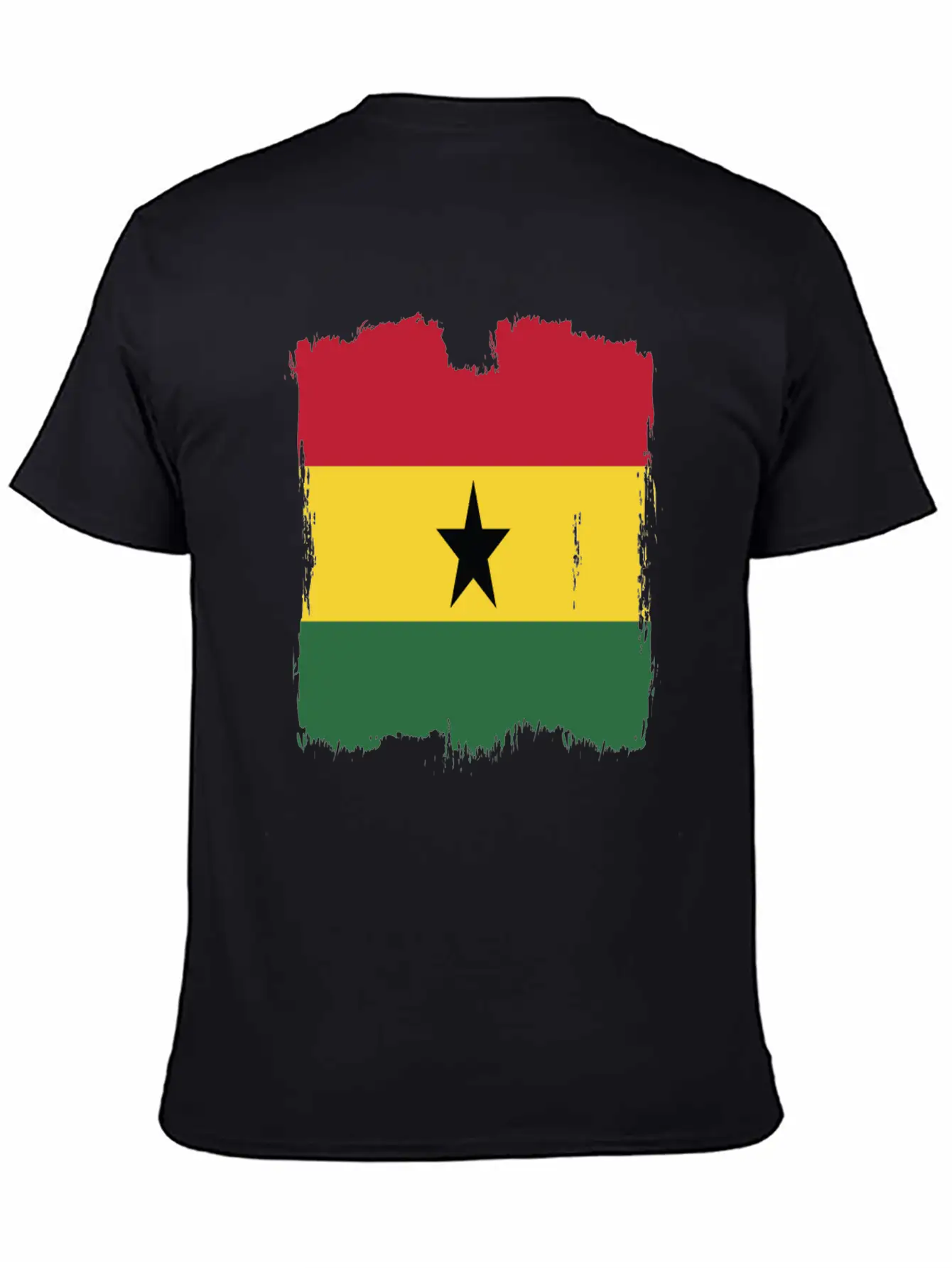 Ghana Flag Breathable Graphic T-Shirt – Perfect For Casual Days