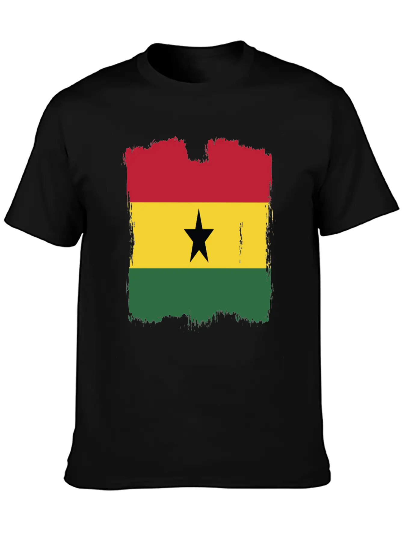 Ghana Flag Breathable Graphic T-Shirt – Perfect For Casual Days