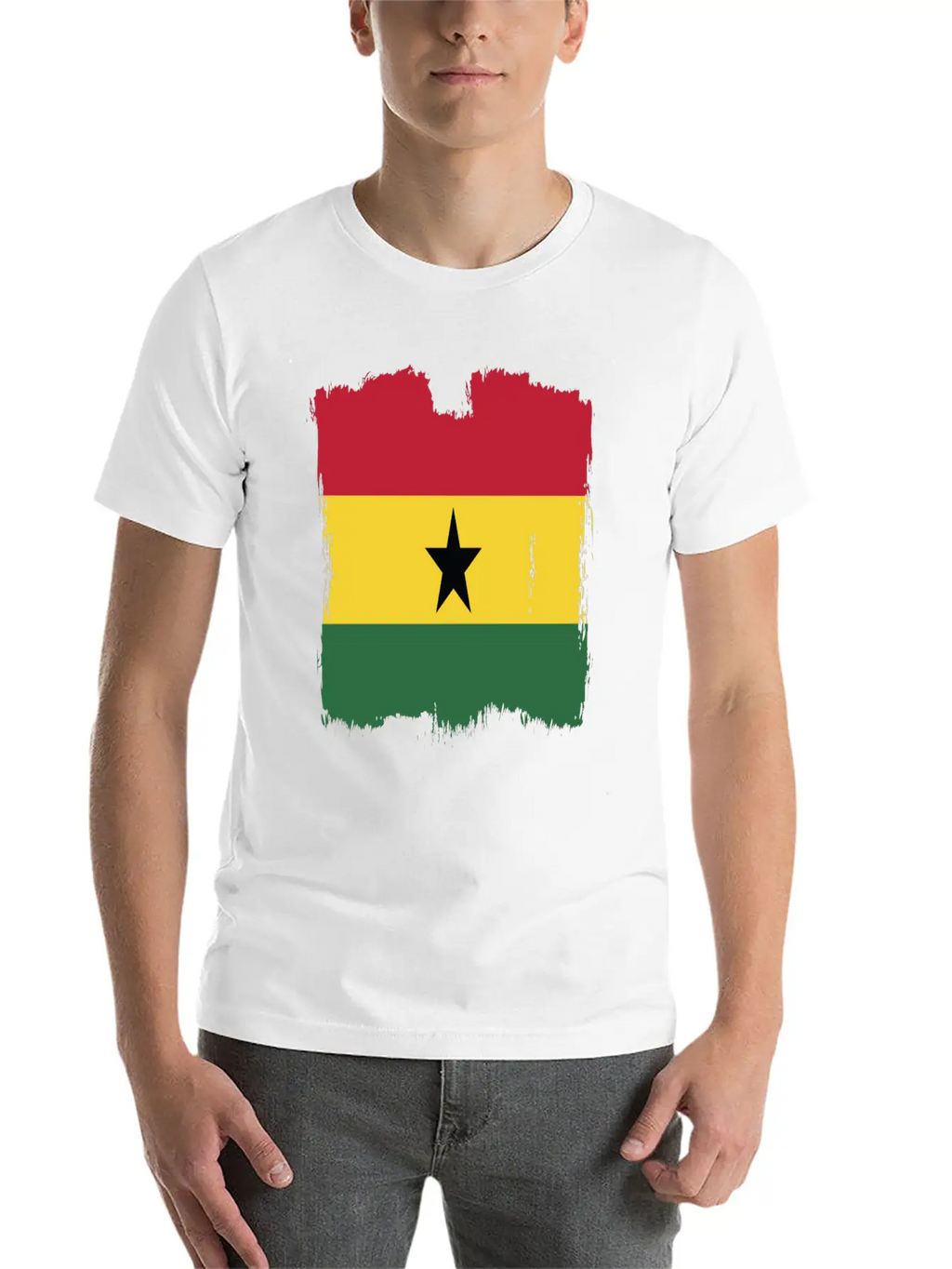 Ghana Flag Breathable Graphic T-Shirt – Perfect For Casual Days