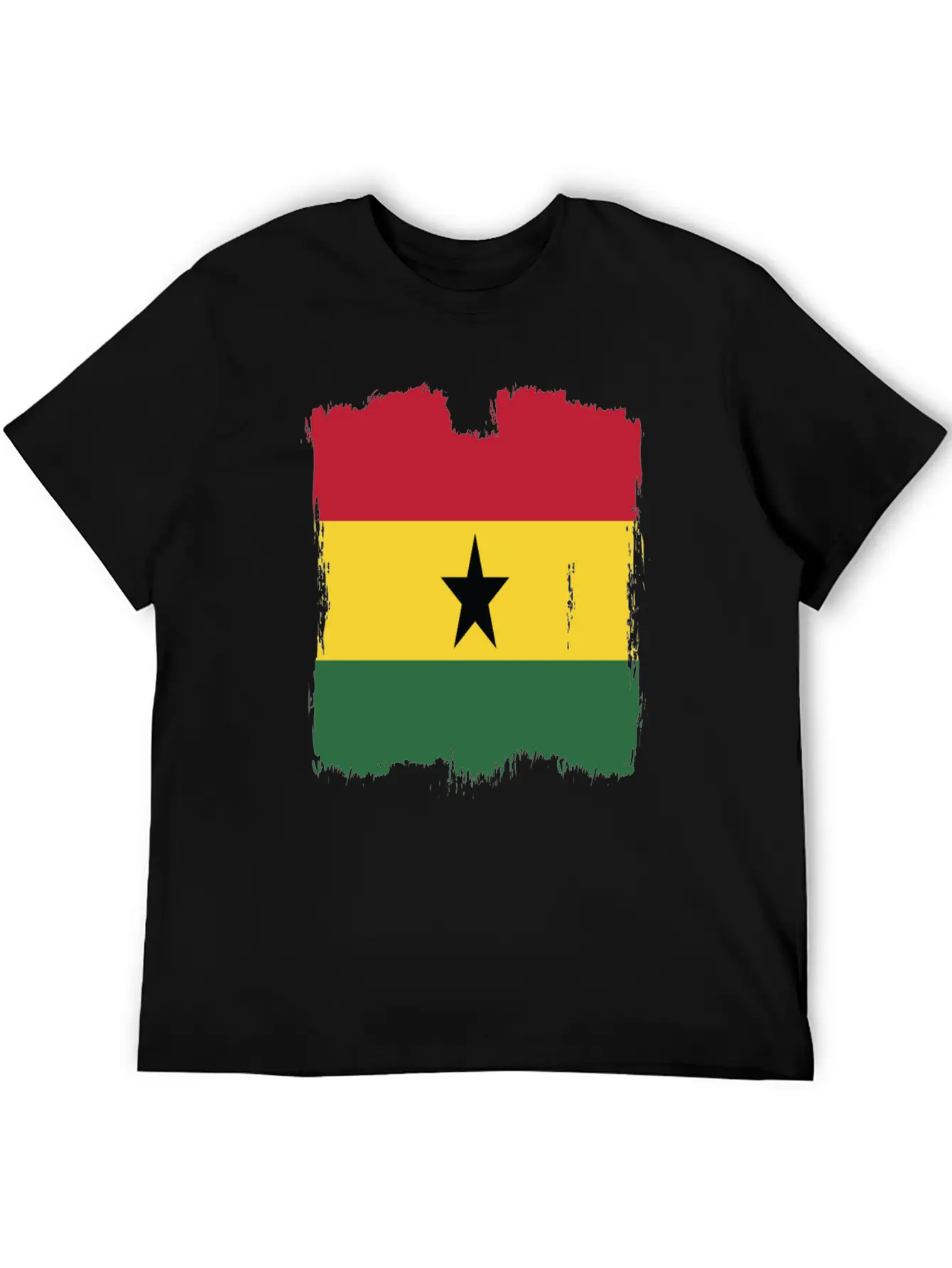 Ghana Flag Breathable Graphic T-Shirt – Perfect For Casual Days