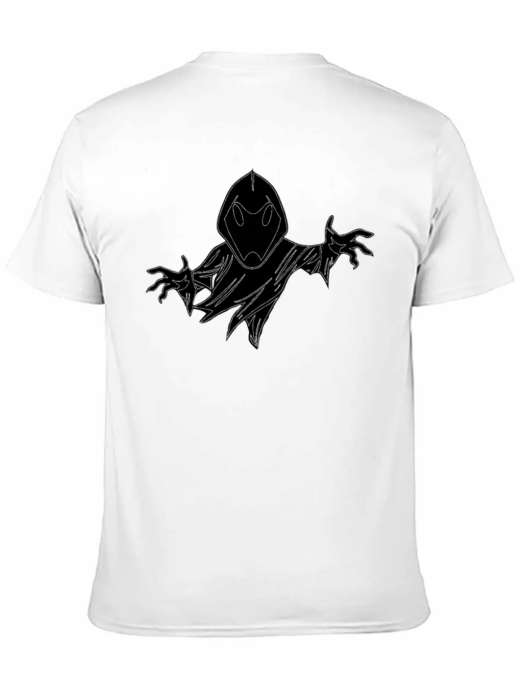 Ghost Black And White Doodle Design Relaxed Everyday Tee – Lightweight And Durable Cotton