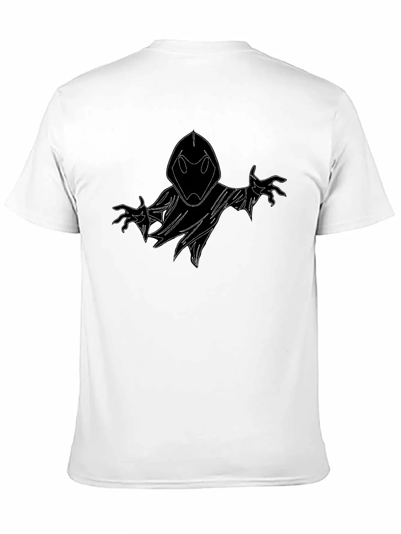 Ghost Black And White Doodle Design Relaxed Everyday Tee – Lightweight And Durable Cotton
