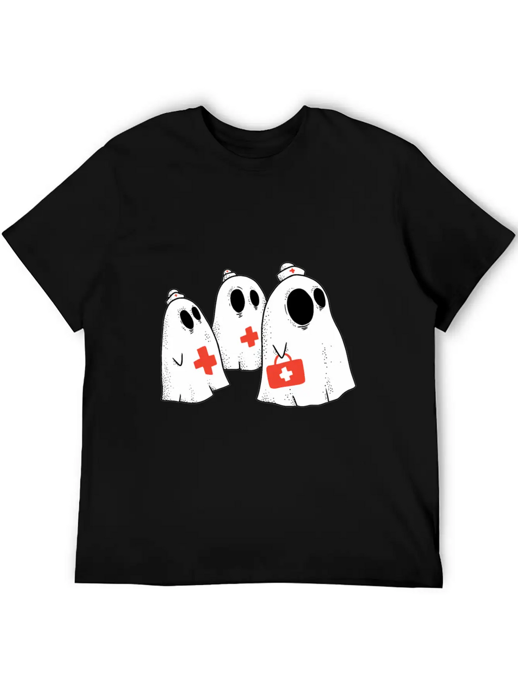 Ghost Nurses Funny Halloween Shirts 2019 Stylish Everyday T-Shirt – Unisex Basic Cotton Tee