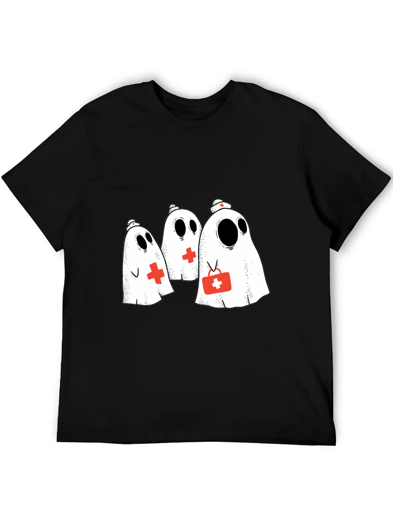 Ghost Nurses Funny Halloween Shirts 2019 Stylish Everyday T-Shirt – Unisex Basic Cotton Tee