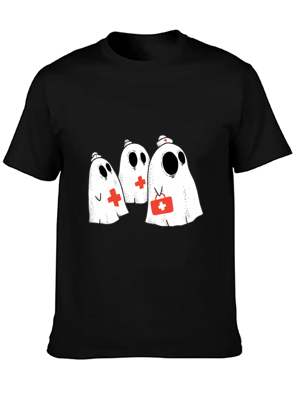 Ghost Nurses Funny Halloween Shirts 2019 Stylish Everyday T-Shirt – Unisex Basic Cotton Tee