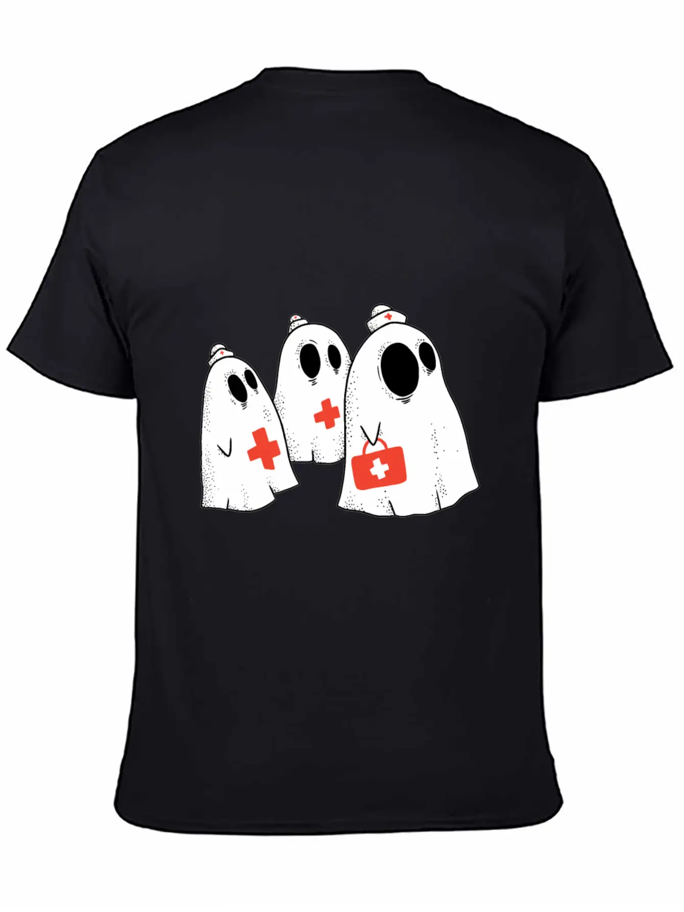 Ghost Nurses Funny Halloween Shirts 2019 Stylish Everyday T-Shirt – Unisex Basic Cotton Tee