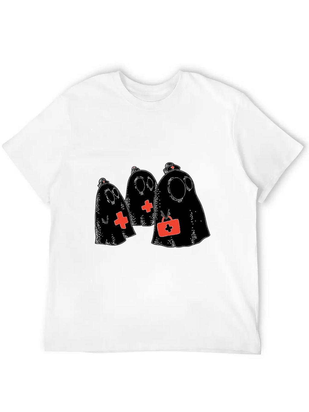 Ghost Nurses Funny Halloween Shirts 2019 Stylish Everyday T-Shirt – Unisex Basic Cotton Tee