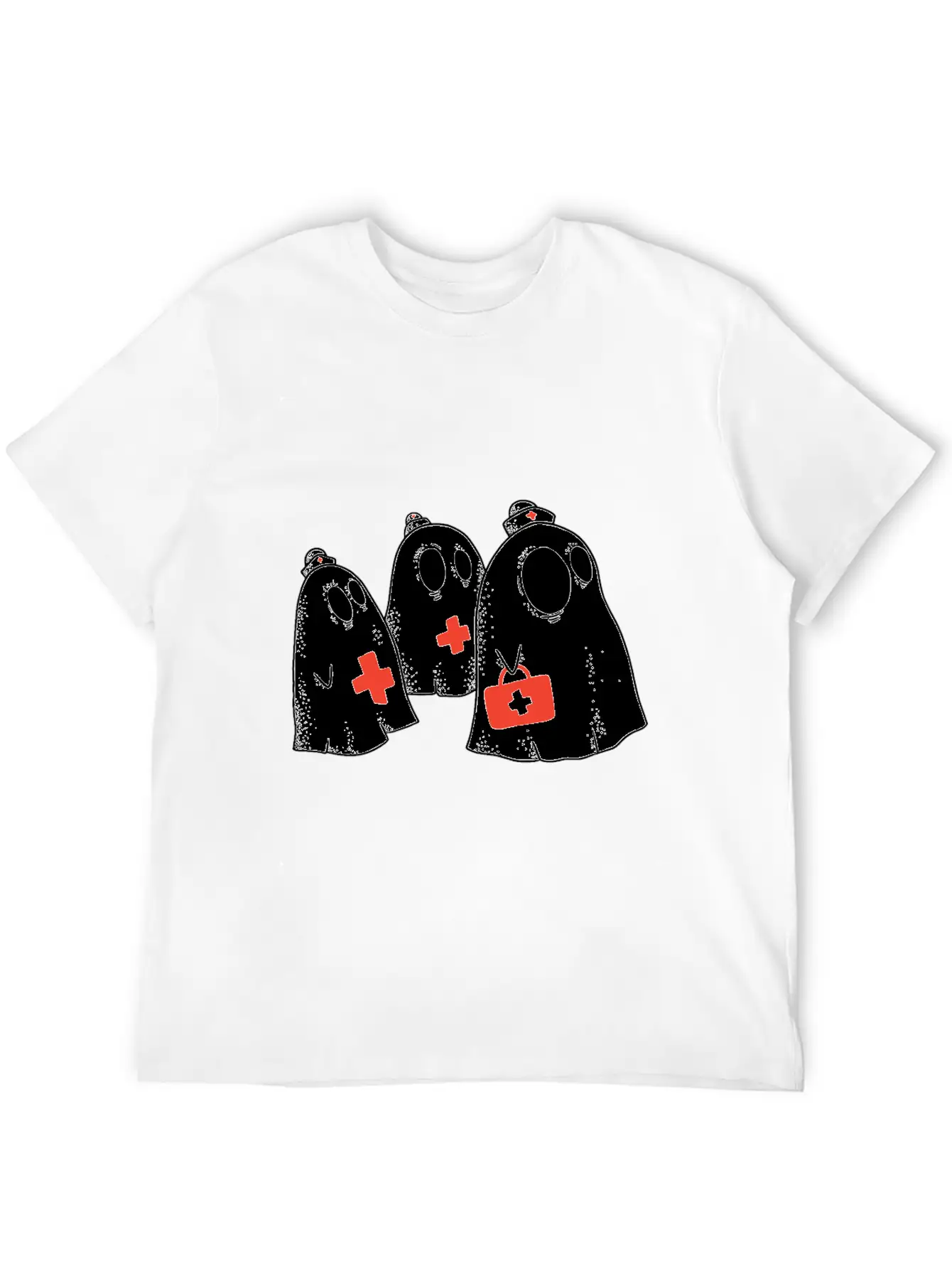 Ghost Nurses Funny Halloween Shirts 2019 Stylish Everyday T-Shirt – Unisex Basic Cotton Tee