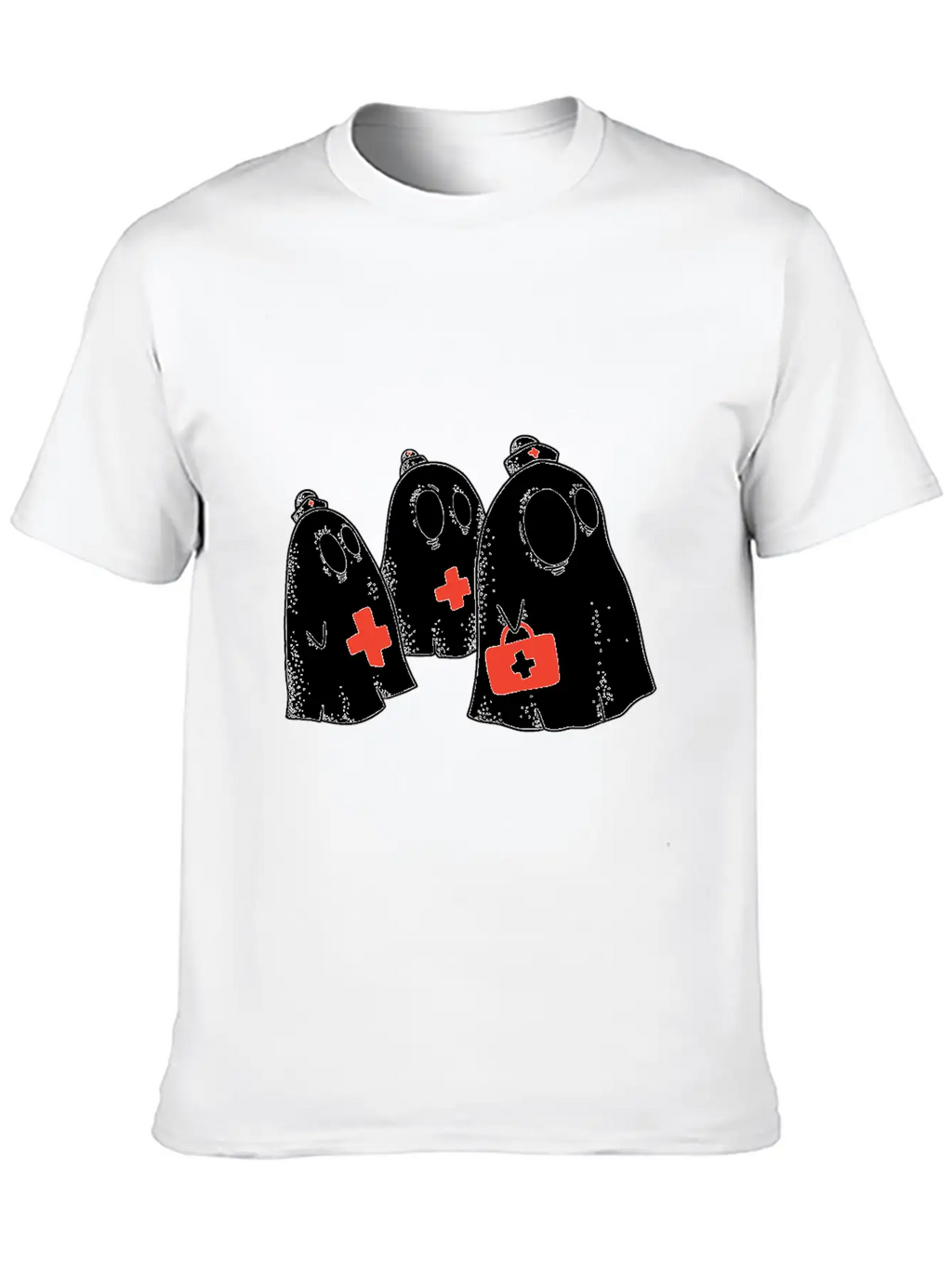 Ghost Nurses Funny Halloween Shirts 2019 Stylish Everyday T-Shirt – Unisex Basic Cotton Tee