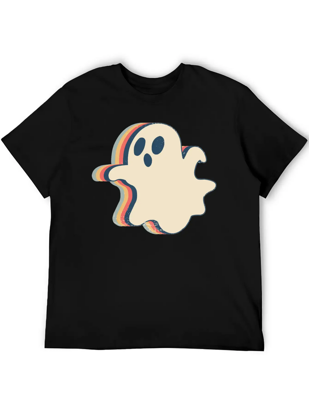 Ghost Spooky Halloween Retro Line Art Classic Cotton Tee – Unisex Comfort For Any Season