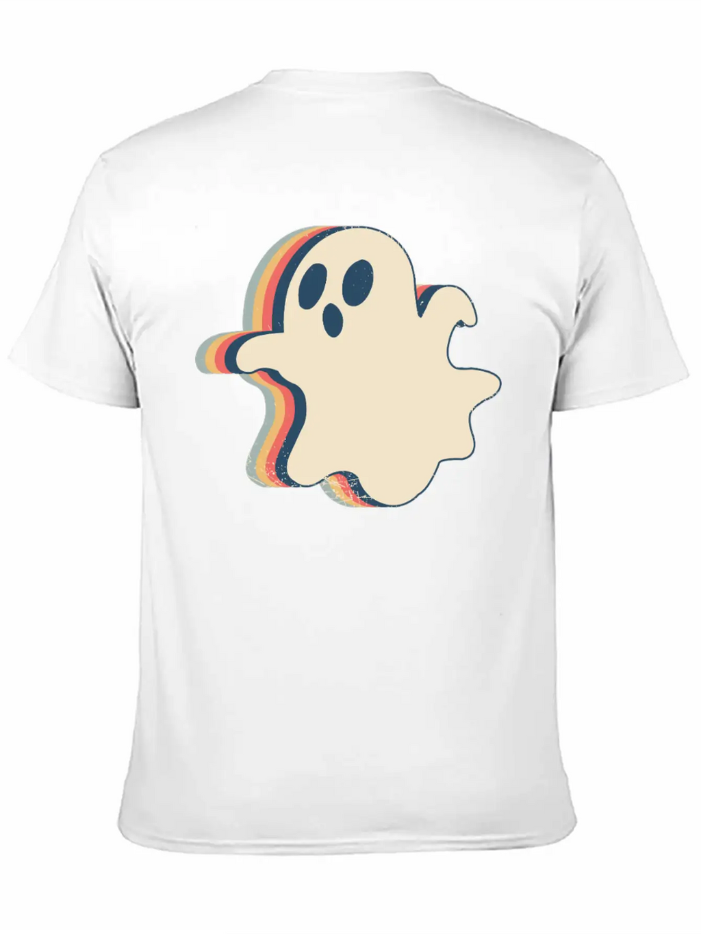 Ghost Spooky Halloween Retro Line Art Classic Cotton Tee – Unisex Comfort For Any Season