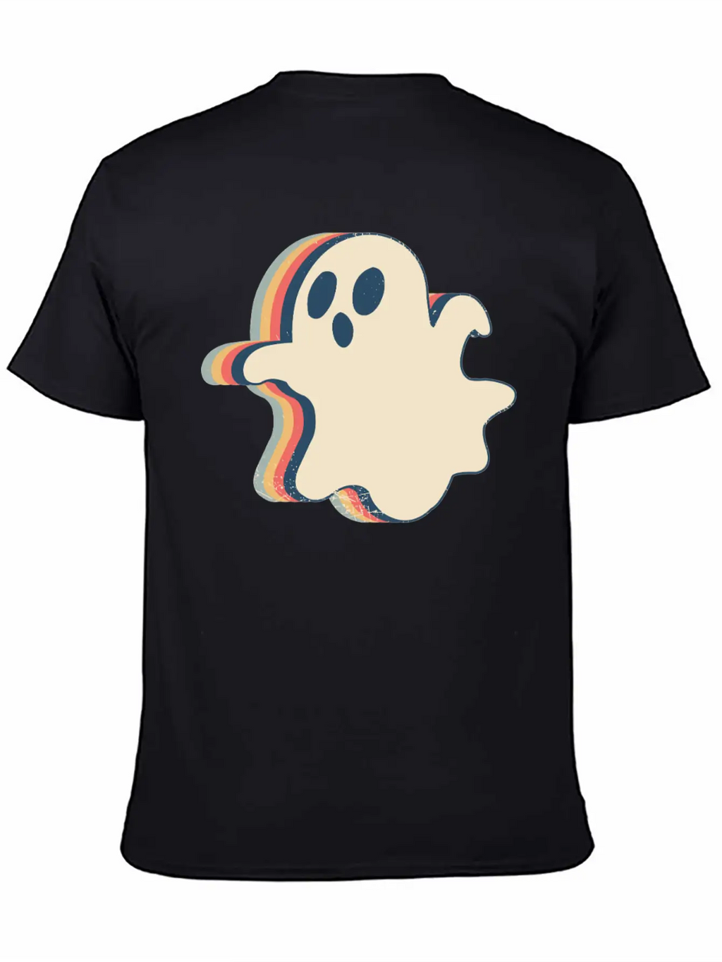 Ghost Spooky Halloween Retro Line Art Classic Cotton Tee – Unisex Comfort For Any Season