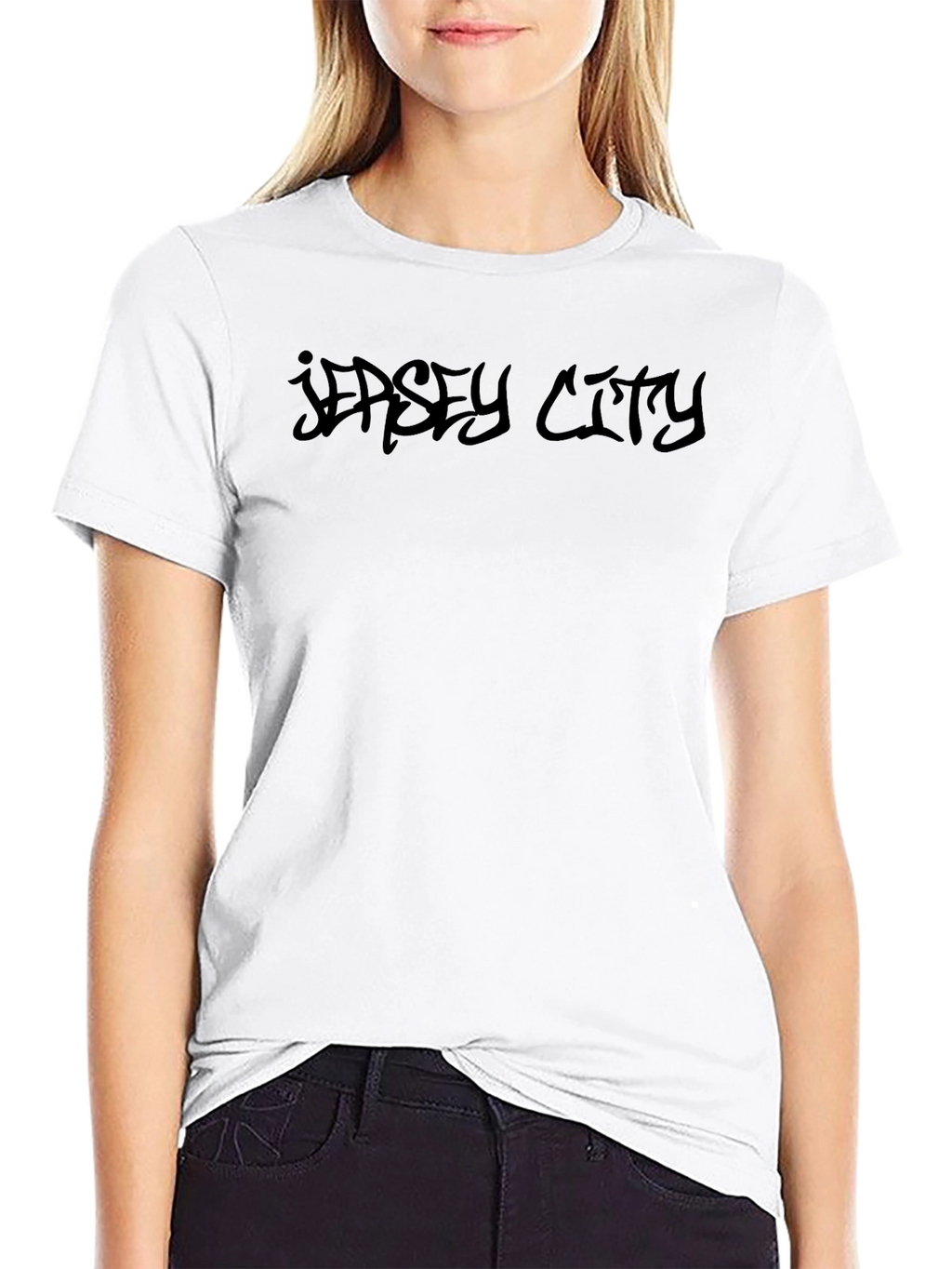 Jersey City Black Graphic Tee - Urban Style