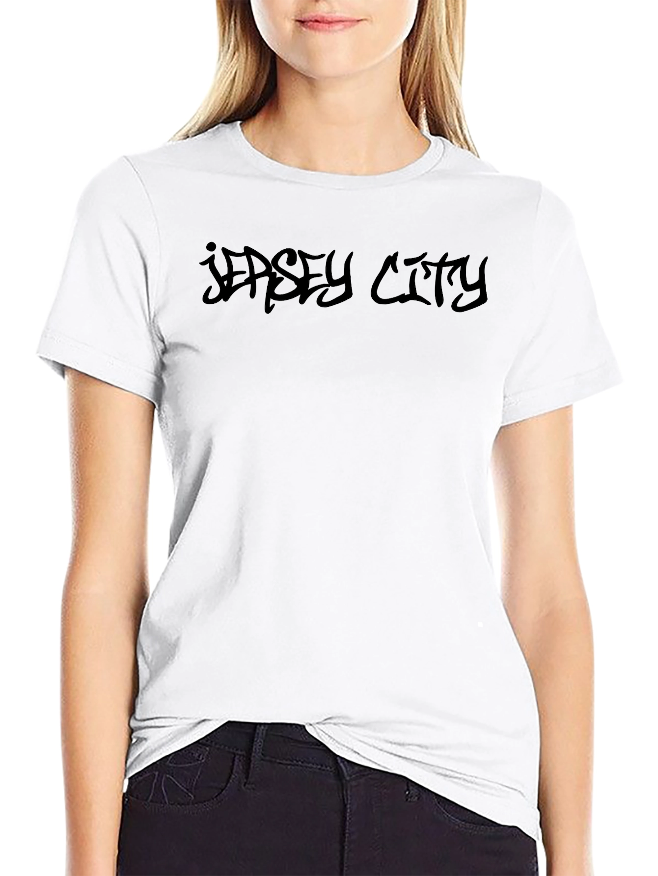Jersey City Black Graphic Tee - Urban Style