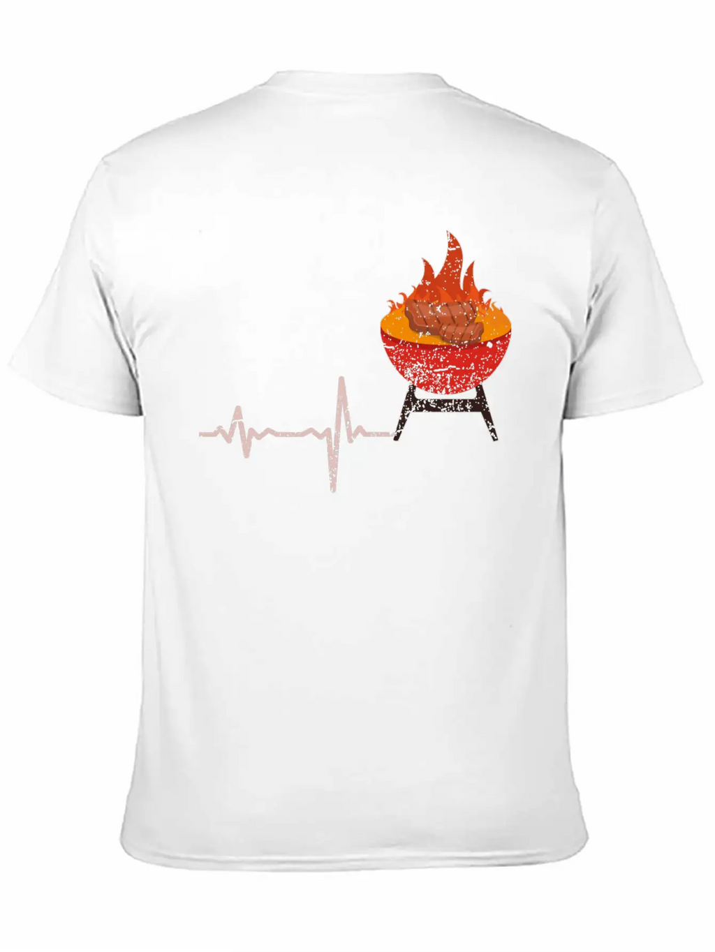 Gift Heartbeat BBQ Barbeque Steak Timeless Short Sleeve Tee – Comfy And Minimalist Design