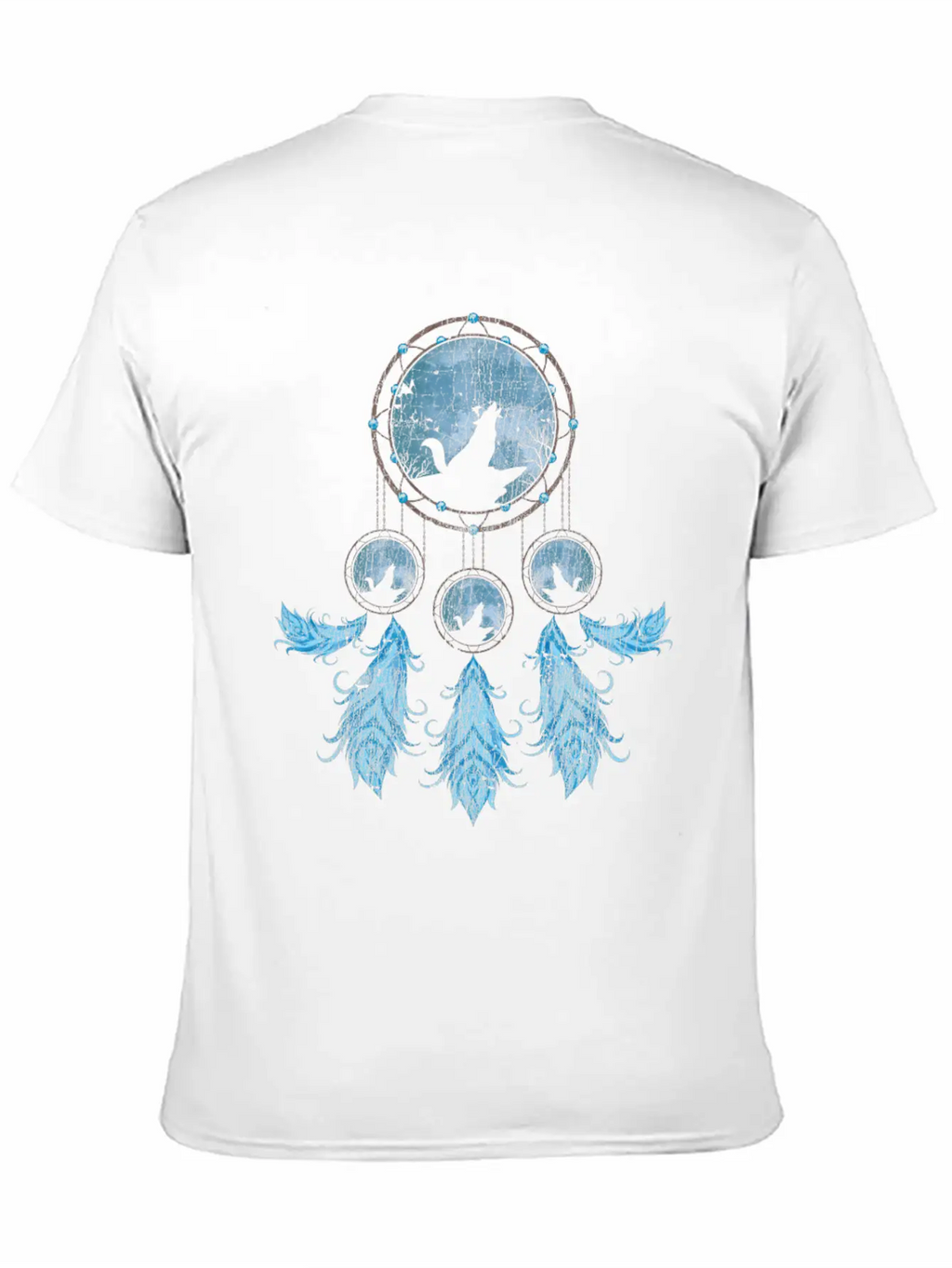 Gift Idea Feathers Dream Catcher Howling Wolf Modern Fit Casual T-Shirt – Clean And Versatile Design