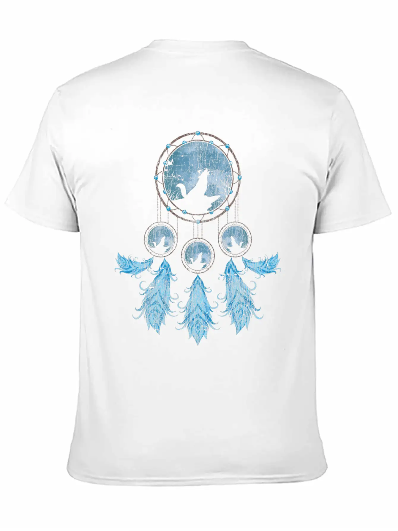 Gift Idea Feathers Dream Catcher Howling Wolf Modern Fit Casual T-Shirt – Clean And Versatile Design