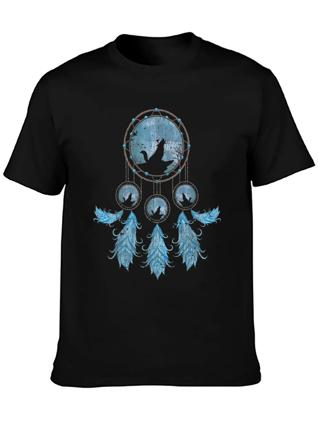 Gift Idea Feathers Dream Catcher Howling Wolf Modern Fit Casual T-Shirt – Clean And Versatile Design