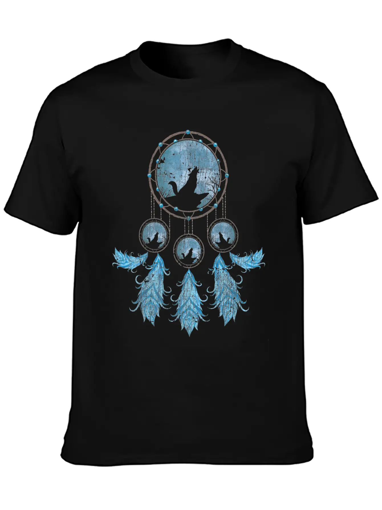 Gift Idea Feathers Dream Catcher Howling Wolf Modern Fit Casual T-Shirt – Clean And Versatile Design