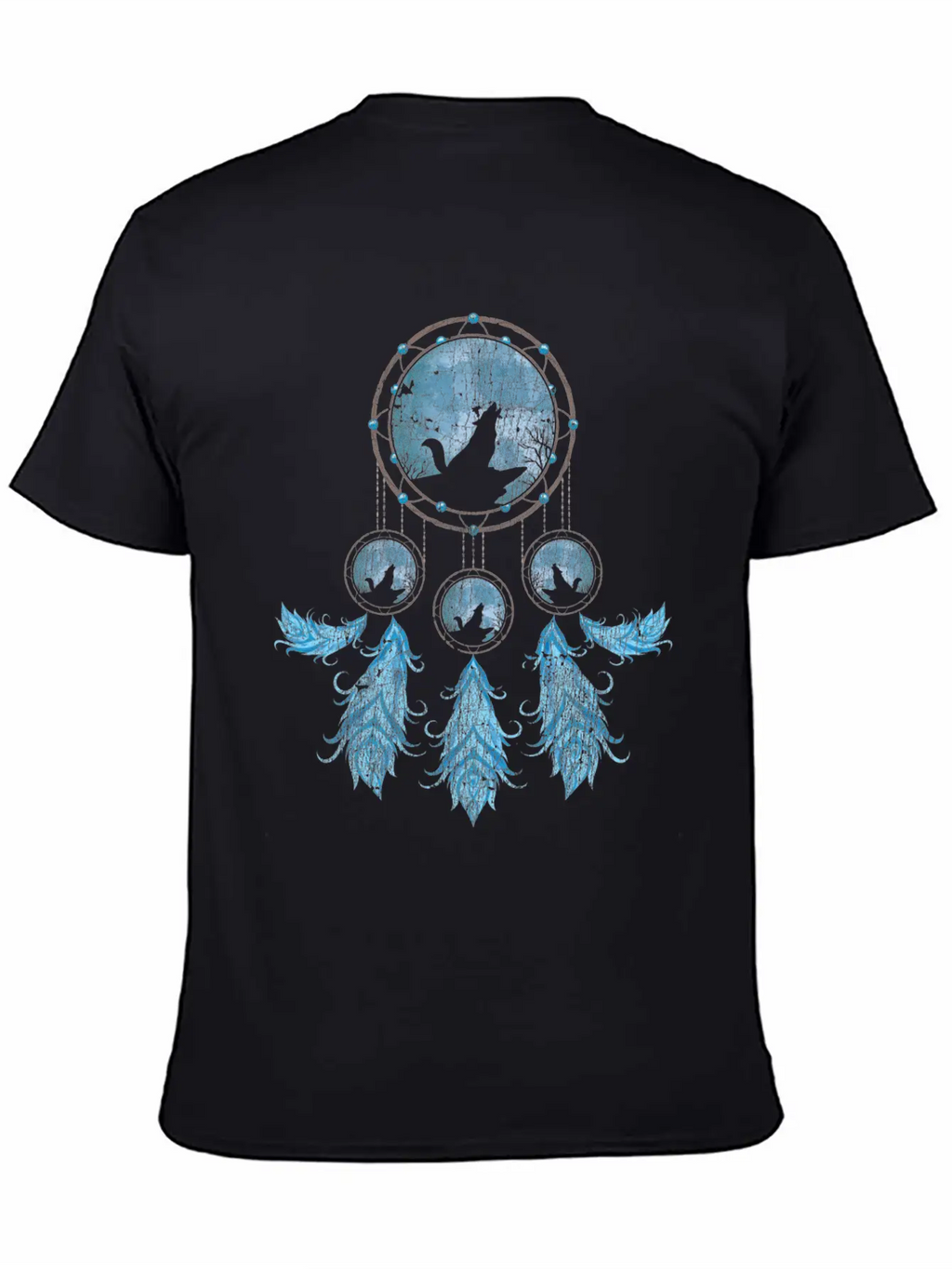 Gift Idea Feathers Dream Catcher Howling Wolf Modern Fit Casual T-Shirt – Clean And Versatile Design