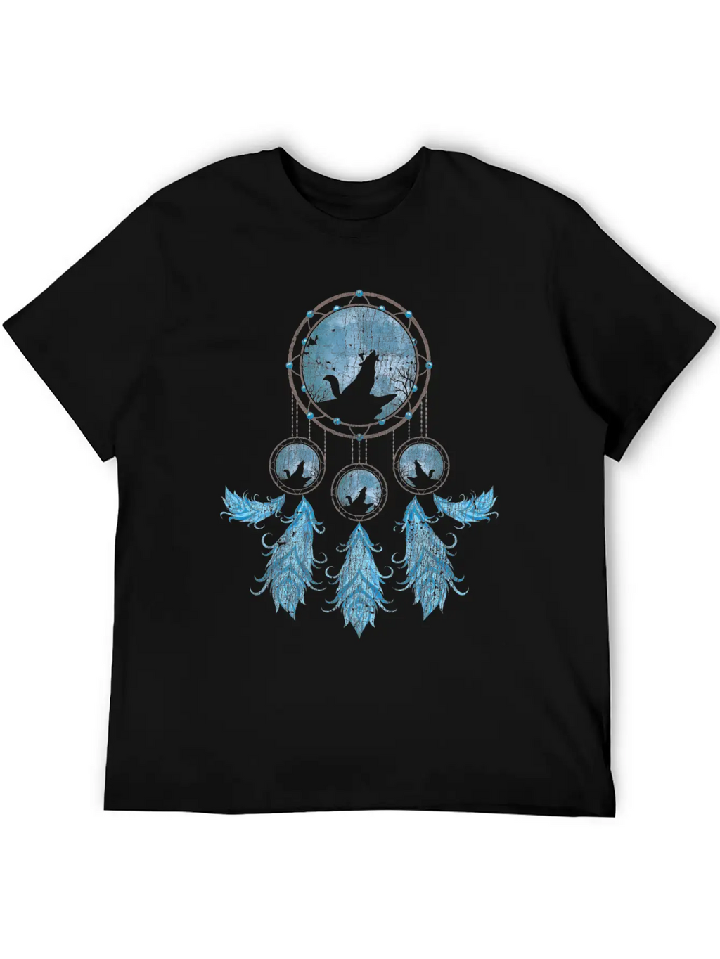 Gift Idea Feathers Dream Catcher Howling Wolf Modern Fit Casual T-Shirt – Clean And Versatile Design